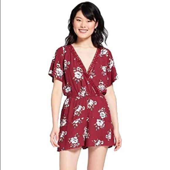Floral Wrap Romper - Picture 1 of 4